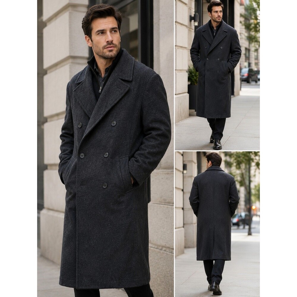 Bert Pulitzer Collectors Edition Men's Charcoal Wool Blend Double-Breasted